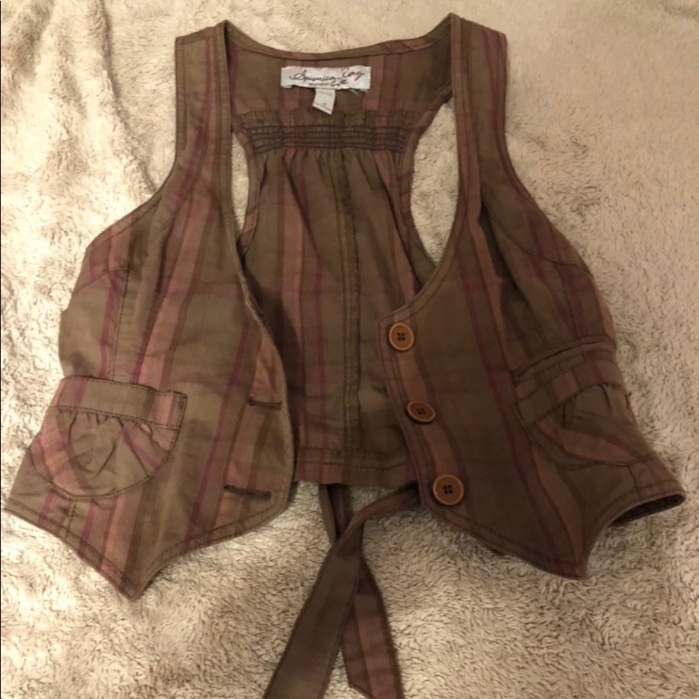 American Rag Plaid Vest